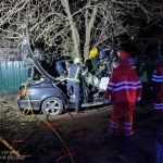 В Запорожской области автомобиль «BMW» влетел в дерево: пострадал водитель